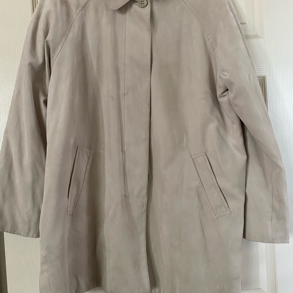 Beige sueded Rain coat